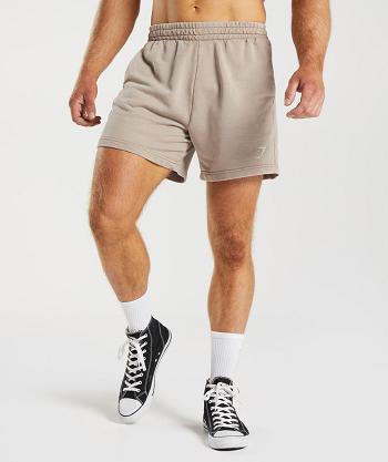 Pánské Šortky Gymshark Power Washed 5" Hnědé | CZ 2924WNB